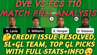DVE vs FCS Dream11 Prediction | DVE vs FCS Dream11 Team | 2nd Eliminator | Vincy Premier League 2021
