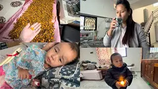 My mother-in-law started Vloging ☺️✨|| collecting organic turmeric from our backyard 