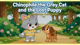 Chinophile the Grey Cat and the Lost Puppy...! #Chinophile #cartoonforkids #animalstory 