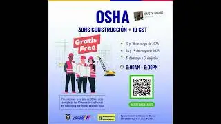 CURSO DE OSHA GRATIS 30HS CONSTRUCCION + 10 SST (05-01-25)