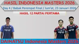 Hasil Perempat Final Indonesia Masters 2026 Hari Ini │ Day 4 │ 2 Wakil Indonesia Lolos Semifinal │