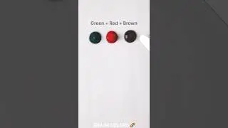 Mixing Green, Red, and Brown to Create Black | Color Mixing Experiment