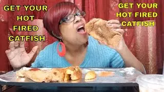 BIG HOMEMADE CATFISH FILLET WITH WEDGES FRIES LET'S TALK