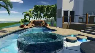 Stunning Lagoon Style Pool with Spa