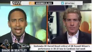 ESPN First Take Today - Darrell Bevell Criticizes Russell Wilson's Performance