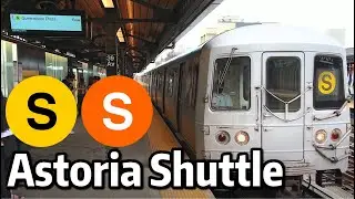 ⁴ᴷ⁶⁰ R46 Yellow and Orange S Shuttle Train Operation on the Astoria Line