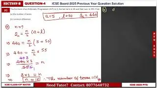 The first term of an Arithmetic Progression (A.P.) is 5, the last term is 50 and their sum is 440.