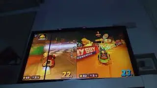 Mario Kart World: Mario Vs Blauwe Yoshi 