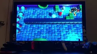 Super Mario Party - running from ghosts with boxing gloves