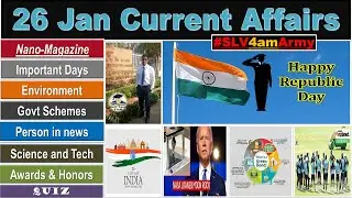 Daily Current Affairs, PIB News, The Hindu, Indian Express, #NanoMagazine 26 Jan 2021 by VeeR #UPSC