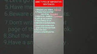 English Grammar Class X Imperative Sentences #bseo #english #imperativesentence