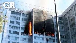 Controlan fuego en edificio de Conagua
