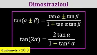 Formule di addizione, sottrazione e duplicazione della tangente