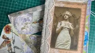 Creating a junk journal from what is on my desk -including some Flower Fairies Gentle Sunday craft