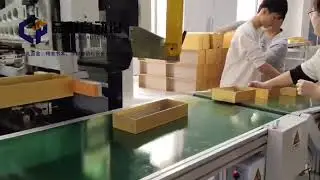 Fully automatic rigid box making machine line#machine #automation #giftbox #massproduction #hardbox