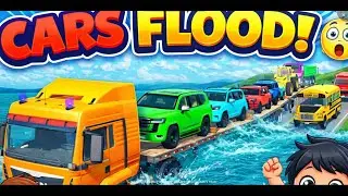 Flatbed Truck Mcqueen | Transportation with Truck - Pothole vs Car #090 0 - BeamNG.Drive