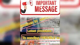  New rules/procedure to despatch PERCELS to Abroad&rsquo;s # important before stand Queue 🙏Byl