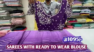 Kachhi Shop Most trending sarees designersaree with ready to wear blouses