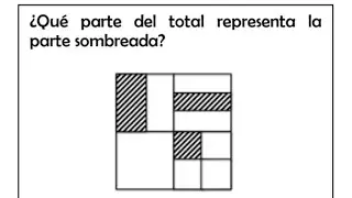 1. ¿Qué parte del total representa la parte sombreada?