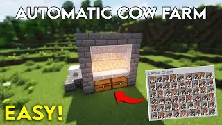 Easiest Minecraft Automatic Cow Farm 1.21.8! (Java & Bedrock)