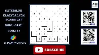 Slitherlink || Krazydad || 7X7 || Easy || Book: 41