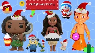 Moana, Maui, Chhota Bheem Christmas Party - Jingle Bell, We wish you a Merry Christmas,Finger Family