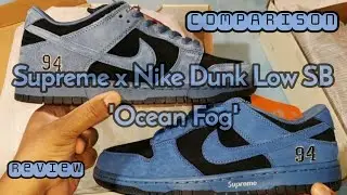 Supreme x Nike SB Dunk Low 'Ocean Fog' Comparison Review 🌊🔥
