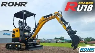 Mini Escavadeiras - ROHR - linha GRABER - Modelo RU18