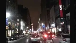 Montreal Winter Night Drive