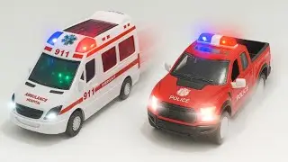 [ASMR Unboxing] EPIC RC Stunt Drift Car & Police Car – Racing Track, City Bus, Hospital Ambulance