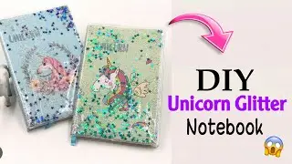 diy unicorn notebook | how to make unicorn notebook | diy notebook | diy glitter notebook
