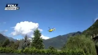 Bergamonews - Elicottero del 118 precipita a Sondrio, le immagini di Youreporter