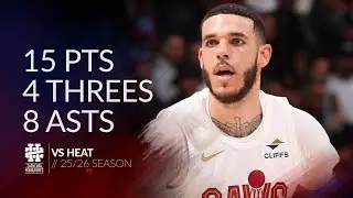 Lonzo Ball 15 pkt. 4 tr&oacute;jki 8 asyst przeciwko Heat w sezonie 25/26