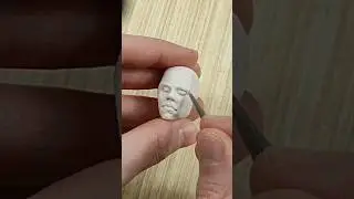 How to sculpt a head in polymer clay, watch full video tutorial #shorts #handmade #clayart