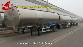 Aluminum 48000 liters fuel oil tank semi-trailer