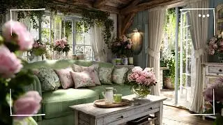Timeless English Farmhouse Decor | Shabby Chic Green & Pink Interior Inspiration