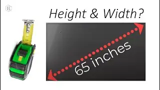 What is the length and height of a 65 inch TV?