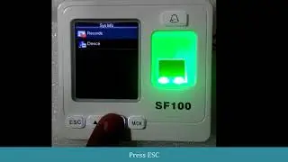 Identix SF100 System Info Settings