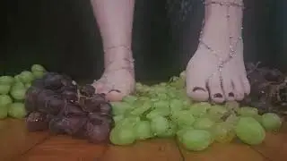 ASMR Foot Crush- Grapes!