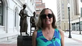 Suffragette Statue Knoxville with Sarah Morgan