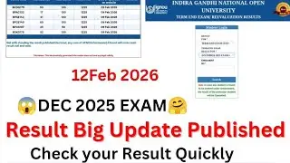 (Breaking News) DEC 2025 EXAM Result Big Update Published | Paper Re-Checking Portal Active 🔥🔥