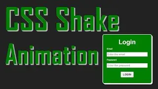 Html Css JavaScript Card Shake Animation.