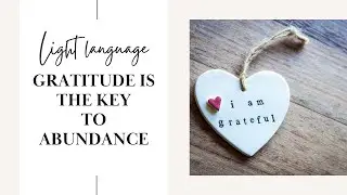 The power of gratitude as the key to abundance and manifestation: light language healing message.