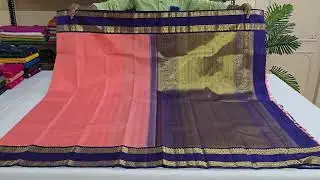 Peach pink vintage kanjivaram silk saree SS6598 #pinksaree #peach #indianhandlooms