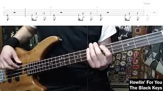 Howlin' For You by The Black Keys - Bass Cover with Tabs Play-Along