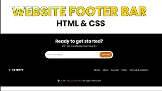 How to create Website Footer using HTML and CSS | Build Website Footer Bar | Footer Web Design