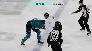 Carsen Twarynski vs Brad Jenion EIHL fight 11-1-26