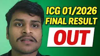 Indian Coast Guard 01/2026 Final Result Out | Sonu K Defence 