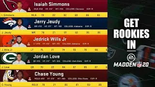 Get Rookies & All Offseason Transactions In Madden 20 With 