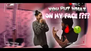 I PUT PERIOD BLOOD ON MY BOYFRIENDS FACE *he freaked out*